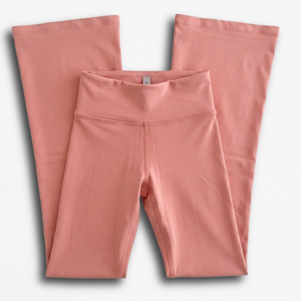 Rewash Womens Foldover Waist Flare Leggings Coral‎ Pink Yoga Pants Size XS